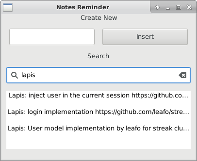 GTK Notes Search